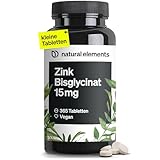 Zink 15mg – 365 Tabletten – gut verträgliches Zinkbisglycinat (Zink-Chelat) – vegan, hochdosiert, ohne unnötige Zusätze – in Deutschland produziert & laborgeprüft