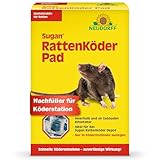 Neudorff Sugan Ratten-Köder-Pad. Gebrauchsfertige Portionsköder mit Langzeitwirkung zur effektiven und sicheren Bekämpfung von Ratten. Nur in Köderstationen in und am Gebäude einsetzbar 1x 400g