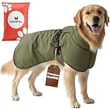 DOGOPAL Hundemantel Wasserdicht | Wintermantel & Hunderegenmantel mit Fleecefutter, Reflektierend und Winddicht, Regenmantel Hund für Kleine, Mittlere und Große Hunde, Perfekt für Kaltes Wetter (50)