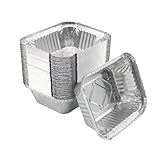 Enpack 100 Stück Aluschalen Grill 14x12x4 cm - Wärmebehälter für Speisen 450ml - Fettauffangschale als Grill Zubehör, Food Container, kleine Auflaufform etc. - feuerfeste Alu Grillschale