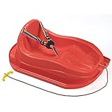 MARMAT Mini Schlitten mit Rückenlehne und Gurt, Rot
