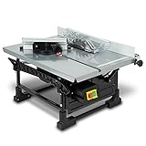 EBERTH Kreissäge Elektrisch 800W, Profi Tischkreissäge mit 200mm Hartmetallsägeblatt, Elektrische Holzsäge mit Schnitthöhe 43mm, Parallelanschlag, Gehrung, Schieber Inklusive, Tisch neigbar bis 45°