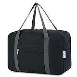 Narwey 20L Ryanair Handgepäck 40x30x20, Ryanair Handgepäck Tasche 40x20x25 Faltbare Klein Reisetasche Handgepäck Damen & Weekender Damen Herren (Schwarz)
