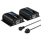 AGPTEK LKV372A 60m HDMI Extender über Einzige CAT6/6a/7 Ethernet Kabel- 1080p 3D IR-Fernbedienung, 20~60KHz Frequenzbereich