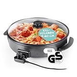 GOURMETmaxx Elektrische Multifunktionspfanne ⌀ 40cm | Mit...