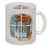 Fall Herbst Glas Tasse mit herbstlichem Motiv eine schöne Kaffeetasse mit herbstlichem Motiv für eine gemütliche Zeit zuhause und um sich schön einzukuscheln Glas Tasse Die