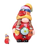 Opilroyn Weihnachtswichtel, Kunstharz-Zwerg, Tischdekoration, Heim-Zwerg, Dekoration, Basteln, Weihnachtswichtel, gesichtslose Puppe, festliche Zwergfigur, Ornament für Weihnachten