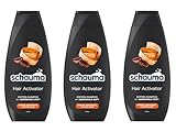 Schauma Koffein-Shampoo Hair Activator (3x 400 ml), Haarshampoo fördert die Ausschüttung von Wachstumsfaktoren, Shampoo stärkt das Haar