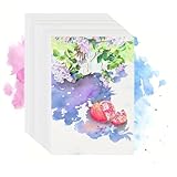 80 Blatt Aquarellpapier, A6 Aquarellblock 300 g/m², Aquarellpapier Karten, Watercolor Paper für Kinder Studenten Lehrer Künstler, Weiß Aquarellpapier, Zeichenpapier Zum Aquarell Und Skizzieren