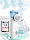 HIMMELSHAUCH MEDICAL Ultraschall Inhalationsgerät Kinder & Inhaliergeräte für Erwachsene | Inhalator Baby | Vernebler Gerät | Elektrische Inhalatoren | Kochsalzlösung Inhalieren | Mesh Nebulizer