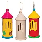 Baker Ross AW408 Schmetterlingshäuschen (2 Stück) – Keramik zum Bemalen für Kinder, Ceramic