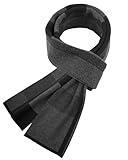 CAOZITOU Schal Herren, 30% Merinowolle WintersSchal Damen Warm Komfort Weich Leicht Winter Damen Schals, 180cm×30cm (DunkelGrau)