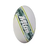 Mitre Sabre D4P Rugby-Ball | Extrastarkes Futter | Volle Gewicht | Sehr beliebt Rugbyball, Weiß/Mint/Limette, 5