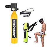 Eventerde Tauchflasche Zum Sporttauchen, 0,5L Mini Scuba Diving Tank Equipment Tauchflasche Sauerstoffflasche Taucherflasche, Atemschutzgerät Sauerstofftank Scuba Diving Tank Mit Aufbewahrungstasche