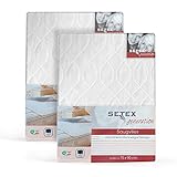 SETEX Wasserdichte Saugvlies Matratzenauflagen, Doppelpack, Generation, Matratzenschoner zum Auflegen auf Lattenroste, Je 75 x 90 cm, Weiß
