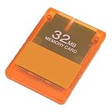 Konsolen Speicherkarte, Professionelle Plug and Play Gaming Startkarte mit Umfangreichen Tools und Emulatoren für Kompatible PS 2 SCPH Konsole (transparent orange)