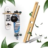 CRID Doppel Skateboard Wandhalterung aus Bambus - Inklusive gratis Montagekit - Robust und stabil für Skateboards, Longboards, Cruiserboards & Snowboards - Inkl. gratis Montagekit - Deutsche Marke