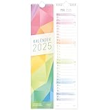 Häfft® Streifenkalender 2025 'Rainbow' 9 x 41,6 cm -...