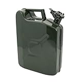 Benzinkanister aus Metall, 10 l Fassungsvermögen, UN-zertifizierter Benzinbehälter, 41 x 30 x 13 cm