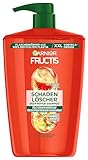 Garnier Fructis Schadenlöscher reparierendes Shampoo für geschädigtes Haar XXL, Mit Amla-Öl und pflanzlichen Keraproteinen für weniger Spliss, Maxi Format, 1000ml