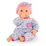 Corolle Mon Premier Poupon Calin Capucine, Weichkörperpuppe mit Schlafaugen, Stirnband und Pyjama abnehmbar, Vanilleduft, 30cm, Behält den Daumen im Mund, ab 18 Monaten