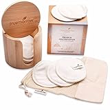 truemorrow Abschminkpads waschbar mit edler Bambusbox und Waschbeutel | super weich hautschonend nachhaltig | 10 wiederverwendbare Wattepads für Make up Entfernung | Abschminktücher für alle Hauttypen