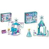 LEGO 43209 Disney Princess ELSA und Nokks Eisstall aus Die Eiskönigin Frozen & 43199 Disney Elsas Schlosshof, Prinzessinnen-Spielzeug zum Bauen aus Die Eiskönigin 2 mit ELSA Mini-Puppe