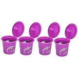 Nachfüllbare wiederverwendbare Kaffeekapseln 100ml 4pcs Food Grade PP Edelstahl -Kaffeefilter für -Maschinen Ökofreundlich langlebig einfach zu bedienen