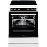 AEG Standherd mit Glaskeramik-Kochfeld 60 cm/Versenkknebel/Grillfunktion/A / CCB6206ABW