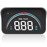 AutoGadgets24 Head up Display Auto | HUD OBD2 mit 3,5 Zoll Display, Geschwindigkeitsmesser, Tachometer, hohe Genauigkeit, Motordrehzahl, Sicherheitsalarme | inkl OBD-2 Stecker