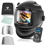 STAHLWERK Automatik-Schweißhelm 3 in 1 MASTER - Schweißerhelm mit True-Colour, autom. Abdunkelung DIN 4-14, optische Klasse 1/1/1/1, Jobspeicher, Klapp-Visier, Bluetooth, Sichtfeld 116 x 81 mm
