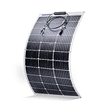 Flexibel Solarpanel 100W 12V Monokristalline Flexible Solarmodul 100 Watt 12 Volt für 12V Batterien Wohnwagen Wohnmobil Boot Yacht Marine