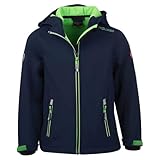 Trollkids Kids Trollfjord Jacket 152, Navy/Green