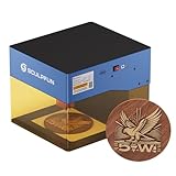 SCULPFUN iCube 5W Lasergravur maschine, 10000 mm/min, 0,06 mm Laserfokus, App Schnitzen, mini lasergravierer mit Rauchfilter und Temperaturalarm, laserschneider für holz, metall