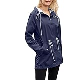 WANGTIANXUE Damen Wasserdicht Atmungsaktiv Regenjacke Große Größen Regenmantel Leicht Jacke Windbreaker Mit Kapuze Softshelljacke Fahrradjacke Funktionsjacke Outdoorjacke Übergangsjacke,Regenjacken