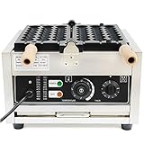 Bubble-Waffeleisen 1500W Edelstahl-Waffeleisen, kommerzielles Bubble-Waffelkugelmacher für Restaurants und Kantine