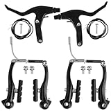 GUUFOO Fahrrad Bremse V Brake Set: Universal Fahrrad Bremsen Set Aluminium Bremsen Fahrrad Schwarz - V Brake V Typ Fahrradbremsen für MTB Mountain Rennrad Faltrad Hybridfahrrad