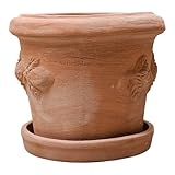 Pflanzgefäß Blumentopf Italienisches Terracotta Conca LIMONI mit Teller/Untersetzer für den Innen- und Außenbereich (40cm)