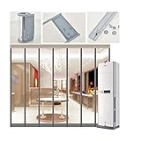 Kunststoff-Vorhangstreifen für Türen, magnetisch, strapazierfähig, automatisches Schließen, Paar für Schlafzimmer/Kinderzimmer/Wohnzimmer, kommerzielle Eingangstüren, 27 Größen (transparent, 1 Stück,