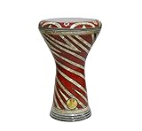 43,2 cm Trommel Darbuka tabla doumbek Perlmutt Gawharet El Fan Musikinstrument ägyptische Handarbeit (Red Tornado)