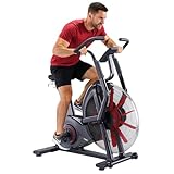 AsVIVA F1 Air Bike Pro – Air Bike Heimtrainer mit Luftwiderstand, Fitnessbike für HIIT & Indoor Training, LCD-Konsole, belastbar bis 150 kg