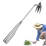 Unkrautstecher, Unkrautzieher Handgerät, Ergonomischer Komfortgriff Robustes 3-Zähne-Gerät Für Blumen Gemüse Rasen Garten Außenbereich