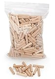 Holzdübel 8 mm x 50 mm | Riffelholzdübel 400er Packung | Dübel aus Buche | Holz Dübel 8 mm | Ideal geeignet für Dübelfräse & Lamellofräse