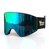 Inuito Skibrille, Snowboardbrille, OTG-Skibrille mit UV400-Schutz, Antibeschlag, Blendschutz, REVO-Tech-Skibrille, geeignet zum Snowboarden, Schneemobilfahren, Skibrille für Männer und Frauen