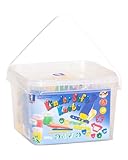 Feuchtmann KINDER SOFT KNETE Knetpresse | 4 x 80g weiche Kinderknete, Schablonen, Ausstechformen, Modellierwerkzeuge | vegan und glutenfrei | lufttrocknende Knetmasse im Knetset
