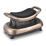 EILISON Fitabs Trainingsgerät mit Vibrationsplatte mit Schlaufenriemen, Lymphdrainage für Wohlbefinden und Erholung (Braun, 8009)