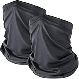 2 Stück Multifunktionstuch Bandanas Loop Schal, Face Shield, Halstuch Herren&Damen Sport Multifunktion Atmungsaktiv Winddicht Schlauchschal für Motorrad Laufen Wandern Radfahren