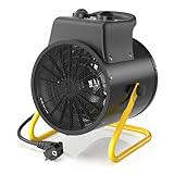 DAHTEC Elektro Heizlüfter 3000 Watt Bautrockner mit Überhitzungsschutz Energiesparend Heizgerät für Baustellen, Hausgebrauch, Werkstatt, Garage