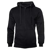 ROCK-IT Apparel® Premium Herren Kapuzenjacke [Größen S-5XL] - angenehmer Langarm Zipper Hoodie - Perfekt für Herbst & Winter - Kapuze mit Tunnelzug - Schwarz