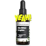 natural elements Bio Bittertropfen nach Hildegard von Bingen (50ml) – hochdosierte Bitterstoffe – Tropfen aus 14 erlesenen Kräutern – vegan, ohne unnötige Zusätze – laborgeprüfte Qualität